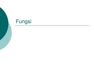 Fungsi