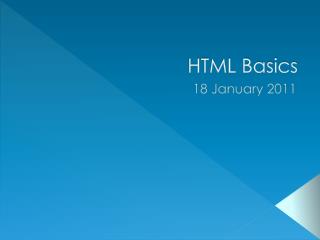 HTML Basics