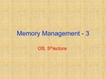 Memory Management - 3