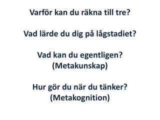 Undervisningens kärna