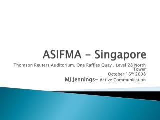 ASIFMA - Singapore