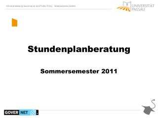 Stundenplanberatung