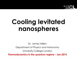 Cooling levitated nanospheres