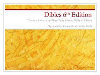 Dibles 6 th Edition