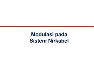 Modulasi pada Sistem Nirkabel