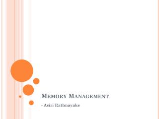 Memory Management