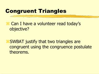 Congruent Triangles