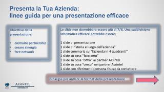 Presenta la Tua Azienda : linee guida per una presentazione efficace