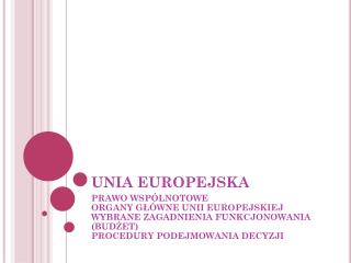 UNIA EUROPEJSKA