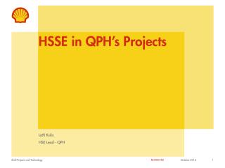 HSSE in QPH’s Projects