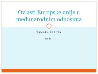 Ovlasti Europske unije u međunarodnim odnosima