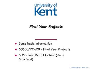 Final Year Projects
