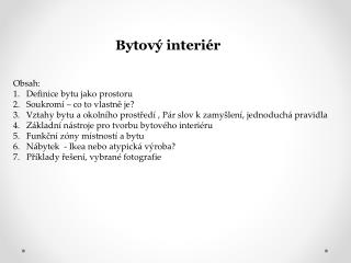 Bytový interiér