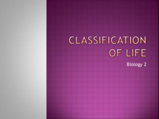 Classification of Life