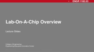 Lab-On-A-Chip Overview
