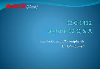 CSCI1412 Lecture 12 Q &amp; A