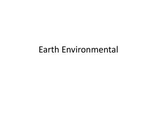 Earth Environmental