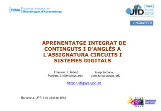 Aprenentatge integrat de continguts i d'anglès a l’assignatura circuits i sistemes digitals