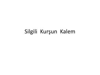 Silgili Kurşun Kalem