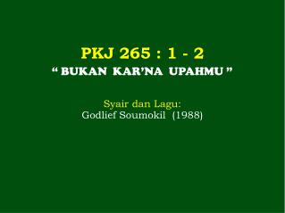 P KJ 265 : 1 - 2