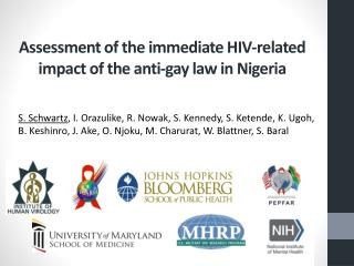 Assessment of the immediate HIV-related impact of the anti-gay law in Nigeria