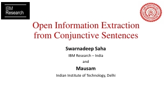 Open Information Extraction from Conjunctive Sentences