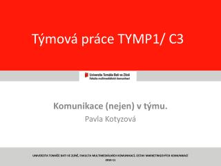 Týmová práce TYMP1/ C3