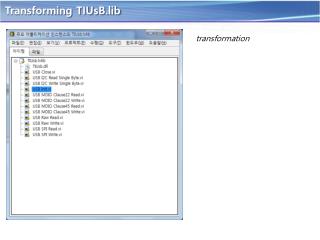 Transforming TIUsB.lib