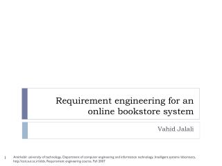 Requirement engineering for an online bookstore system