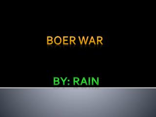 Boer war