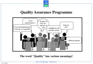 Quality Assurance Programme