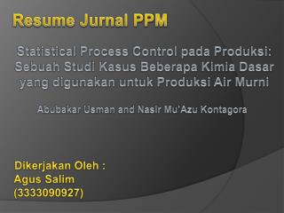 Resume Jurnal PPM