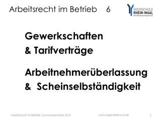 Arbeitsrecht im Betrieb 6