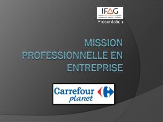 Mission professionnelle en entreprise