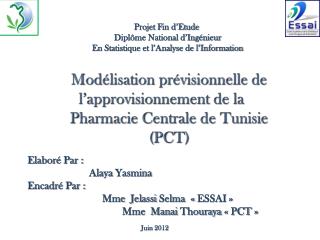 Projet Fin d’Etude  Diplôme National d’Ingénieur En Statistique et l’Analyse de l’Information