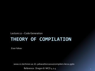 Theory of Compilation