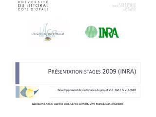 Présentation stages 2009 (INRA)