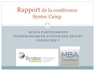 Rapport de la conférence Syntec Camp