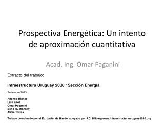 Prospectiva Energética: Un intento de aproximación cuantitativa