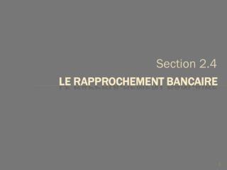 Le rapprochement bancaire