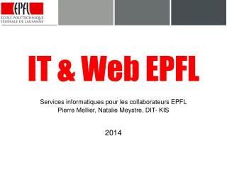 IT &amp; Web EPFL