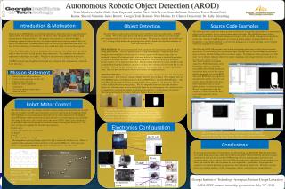 Autonomous Robotic Object Detection (AROD)