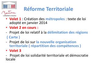 Réforme Territoriale