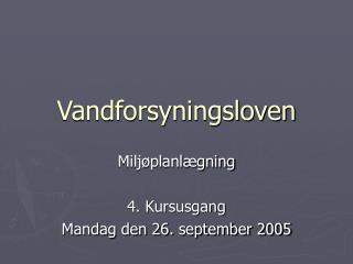 Vandforsyningsloven