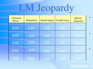 LM Jeopardy