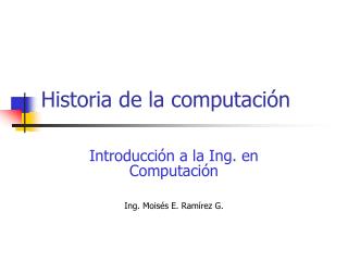 Historia de la computación