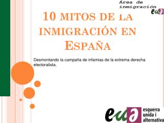 10 mitos de la inmigración en España