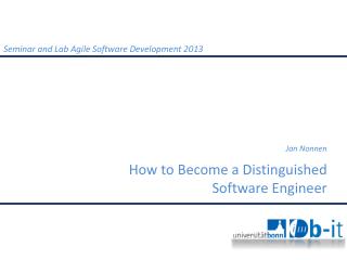 How to Become a Distinguished Software Engineer