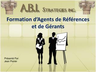 Formation d’Agents de Références et de Gérants