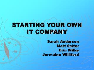 STARTING YOUR OWN IT COMPANY